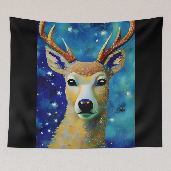 Artikelvorschau, Star Deer, Impasto, Ai Generated Art entworfen und verkauft von ACC .