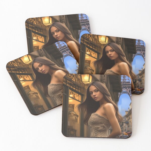 Item preview, A brown-skinned French beauty in the streets of Paris designed and sold by AxelrodCN.
