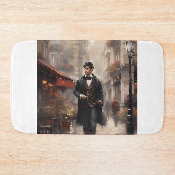 Item preview, A handsome French man in a Parisian street cafe designed and sold by AxelrodCN.