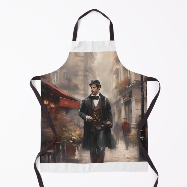 Item preview, A handsome French man in a Parisian street cafe designed and sold by AxelrodCN.