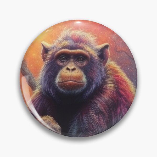 Item preview, Colorful Monkey Sitting In Forest designed and sold by BaysparksMedia.