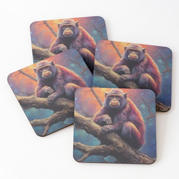 Item preview, Colorful Monkey Sitting In Forest designed and sold by BaysparksMedia.