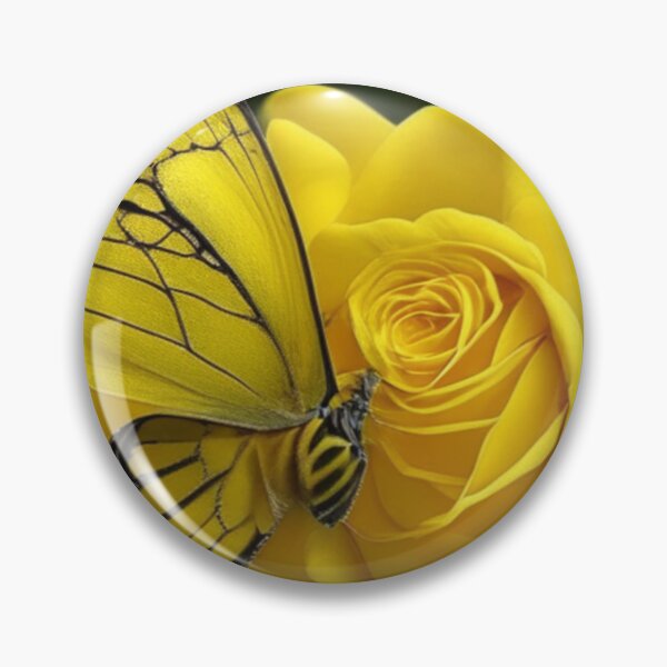 Item preview, Enchanting Butterflies and Yellow Rose: Artistic Print  designed and sold by SoulthreadzStudio.