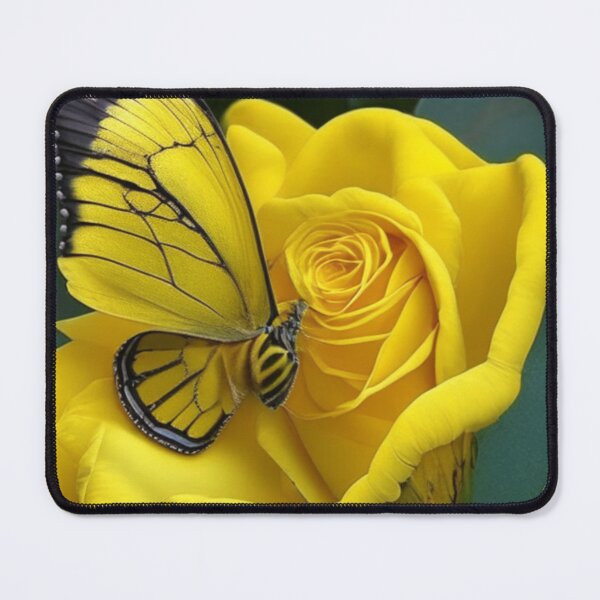 Item preview, Enchanting Butterflies and Yellow Rose: Artistic Print  designed and sold by SoulthreadzStudio.