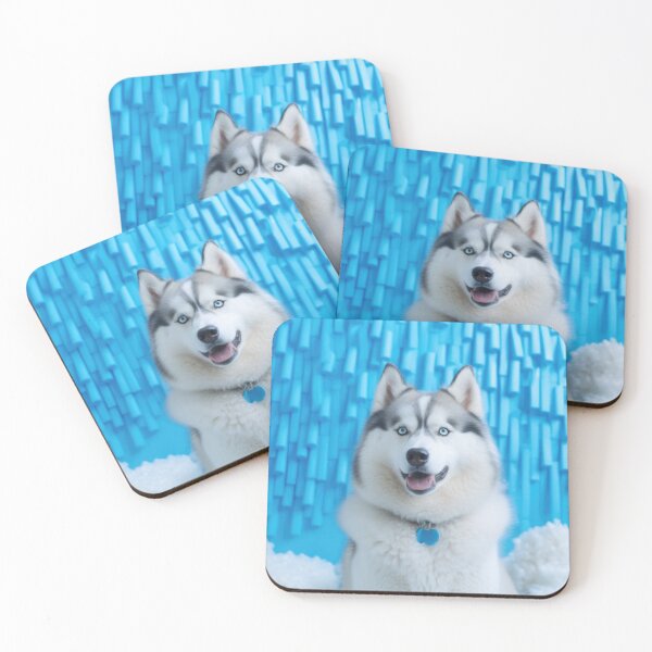Item preview, Husky in front of blue designed and sold by DigitalArties.