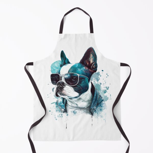 Item preview, Boston terrier Watercolor, Boston terrier Painting, Boston terrier Portrait, Boston terrier distressed designed and sold by RomanDigitalArt.