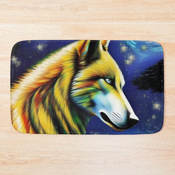 Artikelvorschau, Star Wolf, Impasto, Ai Generated Art entworfen und verkauft von ACC .