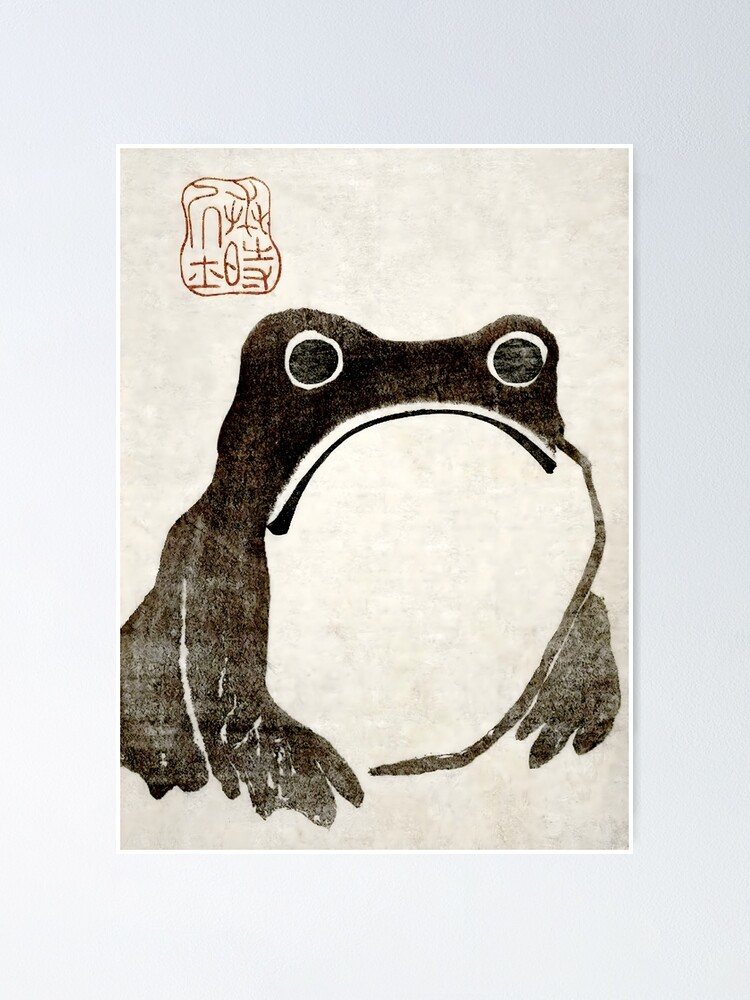 Ukiyo e Matsumoto Hoji Grumpy Frog | Poster