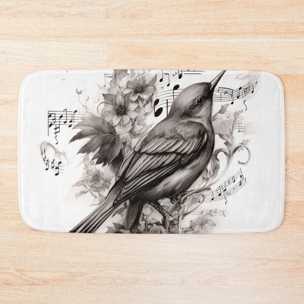 Item preview, Charcoal and Coffee drawing of Bird’s song 2 designed and sold by Art by Lilia.