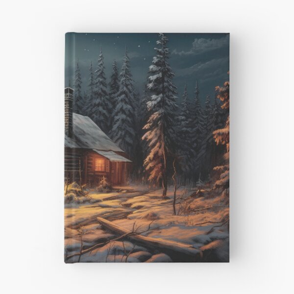 Item preview, Winter cabin in idyllic setting designed and sold by MixMediaDesign.