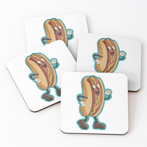Item preview, Retro dancing hotdog designed and sold by Vonhearse.