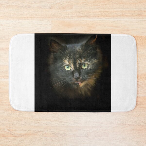 Item preview, Portrait of threecolor cat on black background designed and sold by olena2552.