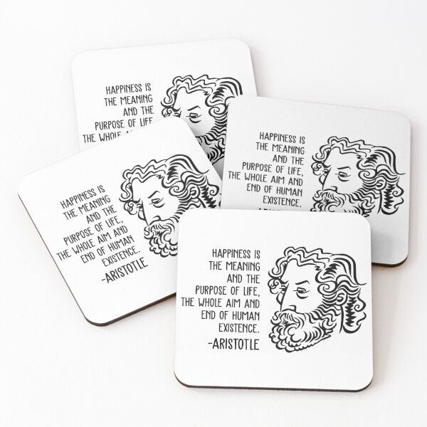 Item preview, Aristotle Wisdom Quotes - Happiness designed and sold by CMTees.