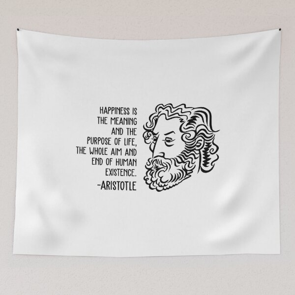 Item preview, Aristotle Wisdom Quotes - Happiness designed and sold by CMTees.
