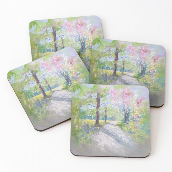 Item preview, English Country Path in May landscape painting designed and sold by Gill Bustamante.