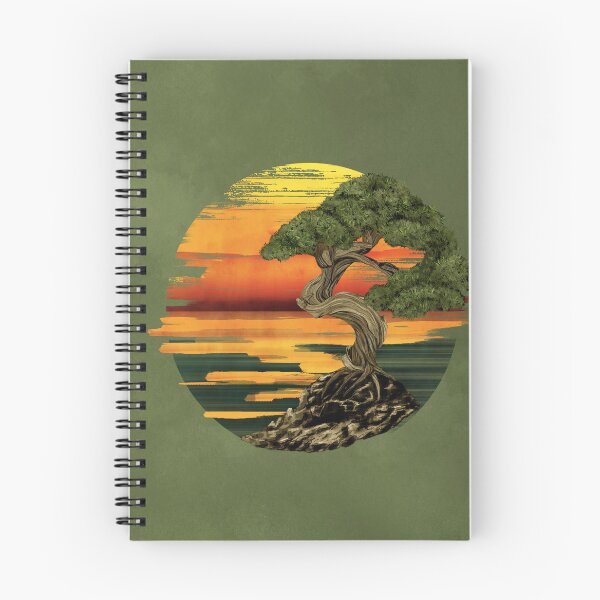 Item preview, Bonsai Tree Sunset over sea designed and sold by k9printart.