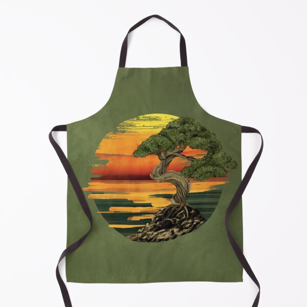 Item preview, Bonsai Tree Sunset over sea designed and sold by k9printart.