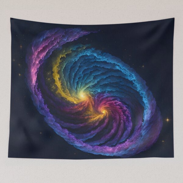 Item preview, Cosmic Cradle Starseed - Abstract Watercolor Galaxy Painting - 4K Luminous Nebula Artwork designed and sold by ElLocoMus.