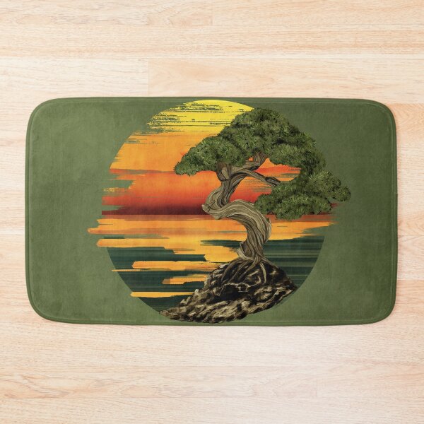 Item preview, Bonsai Tree Sunset over sea designed and sold by k9printart.