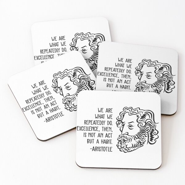 Item preview, Aristotle Wisdom Quotes - Excellence is a Habit designed and sold by CMTees.