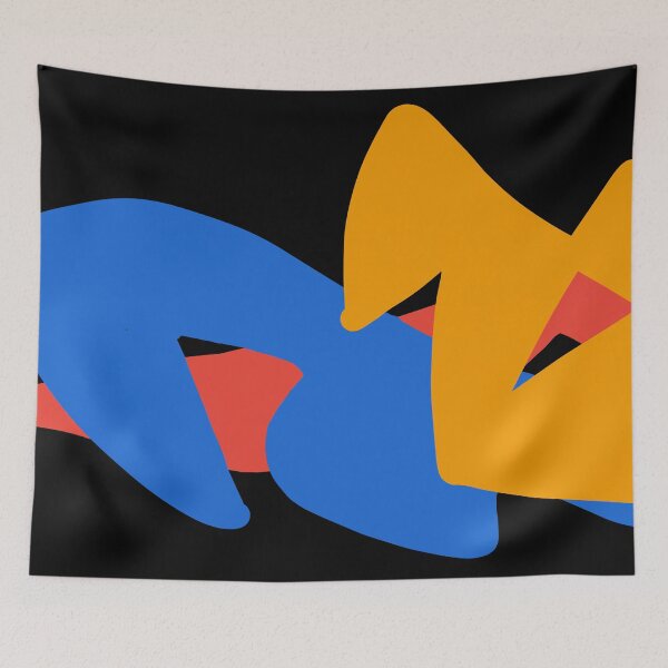 Item preview, Hand-Drawn Red Yellow Blue Abstract Art designed and sold by HydeZero.