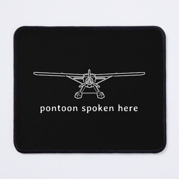 Item preview, Floatplane line drawing "pontoon spoken here" white designed and sold by soitwouldseem.