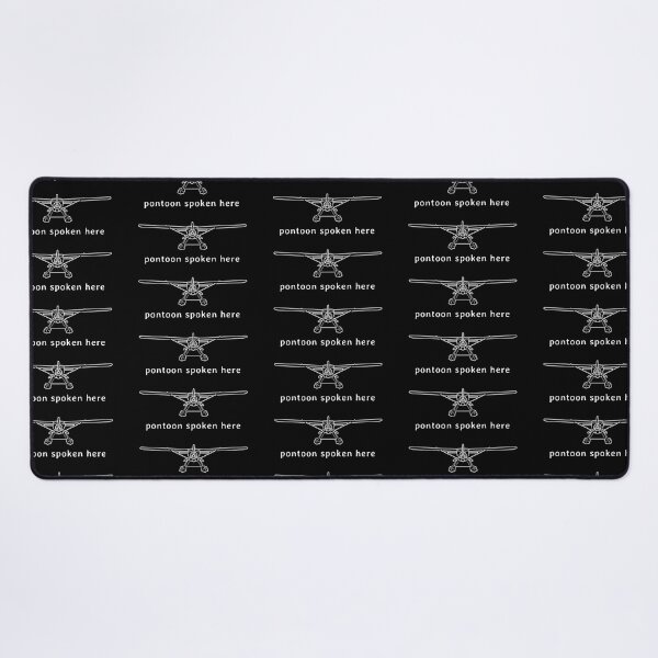 Item preview, Floatplane line drawing "pontoon spoken here" white designed and sold by soitwouldseem.