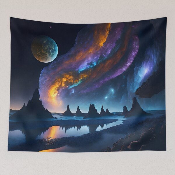 Item preview, Starseed Journey: Intricate Abstract Watercolor in 4K - Cosmic Cradle Art designed and sold by ElLocoMus.