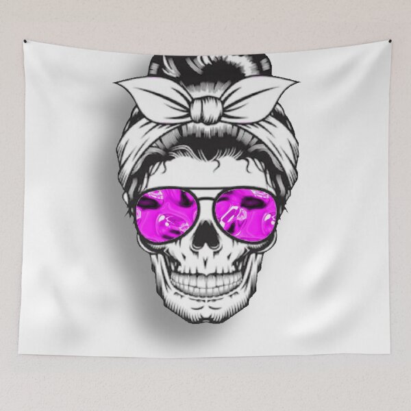 Item preview, Tough chick skull designed and sold by Reinrab.