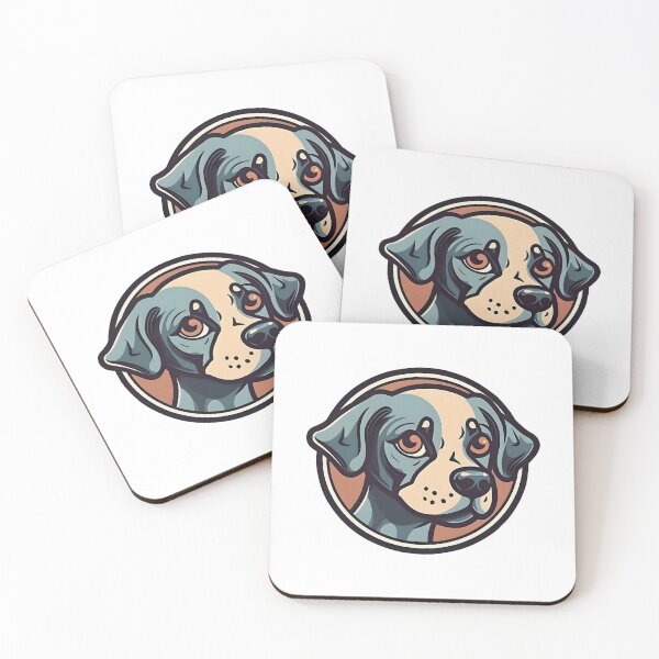 Item preview, Pretty cartoon dog head logo in circle designed and sold by KristinaNEL.