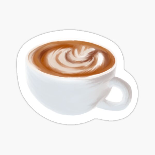 Latte in a cup Sticker