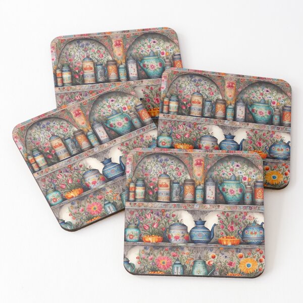 Item preview, Floral Teapots designed and sold by pinkal.