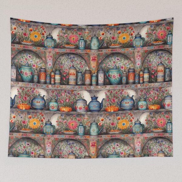 Item preview, Floral Teapots designed and sold by pinkal.