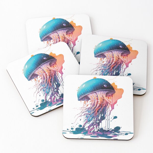 Item preview, Jellyfish, transparent Bodies with Trailing Tentacles designed and sold by MVDigitalArt.