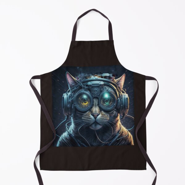 Item preview, Futuristic DJ Cat with Rave Headphones designed and sold by Grin.