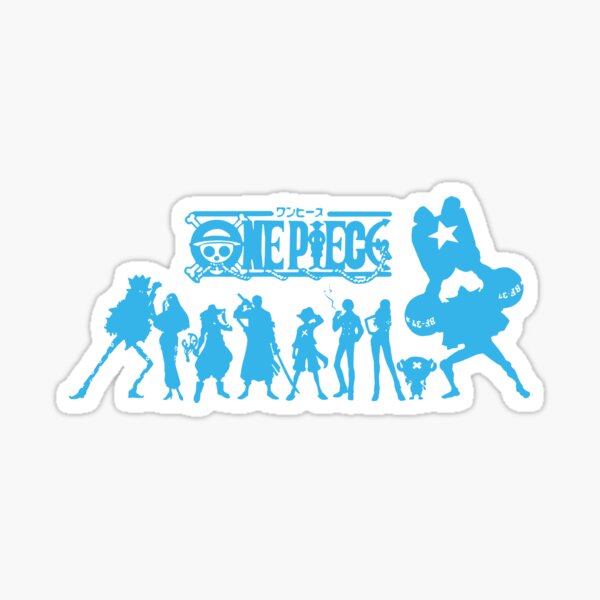 Strawhat pirates blue one piece Sticker