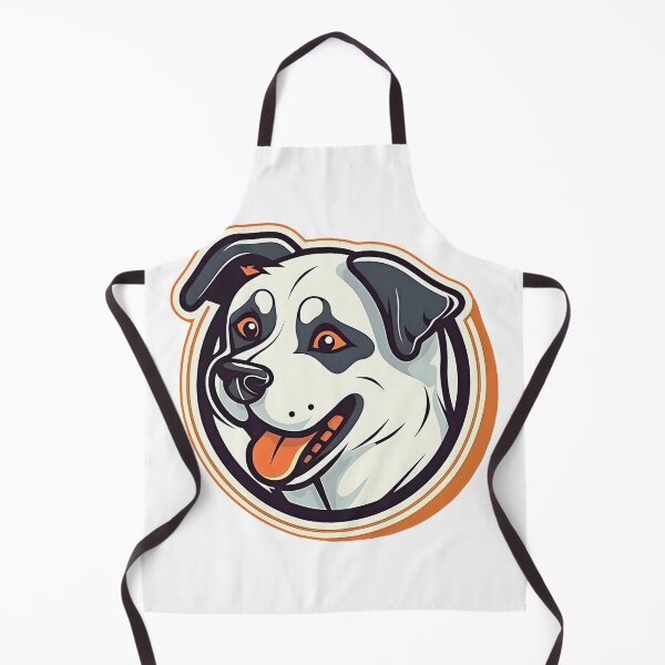 Item preview, Cheerful black and white dog cartoon logo in circle designed and sold by KristinaNEL.