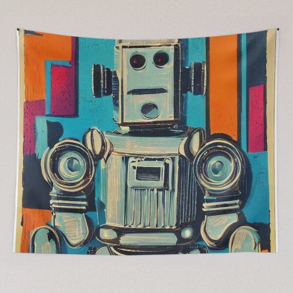 Item preview, A vintage robot from another world | retro aesthetic  designed and sold by spinolator.