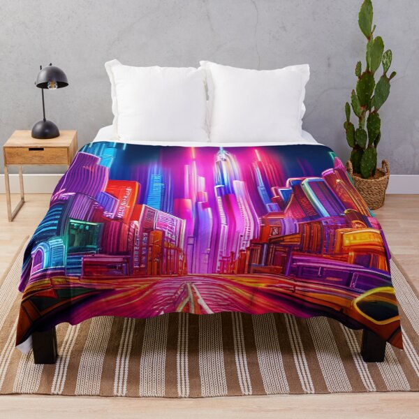 Item preview, Neon Night Cityscape 001 designed and sold by tpixx.