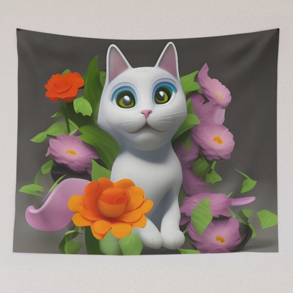 Item preview, Cat Flower 27 designed and sold by Camila Hamdan.