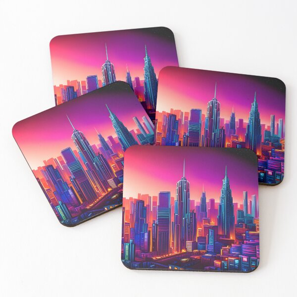 Item preview, Neon Night Cityscape 003 designed and sold by tpixx.