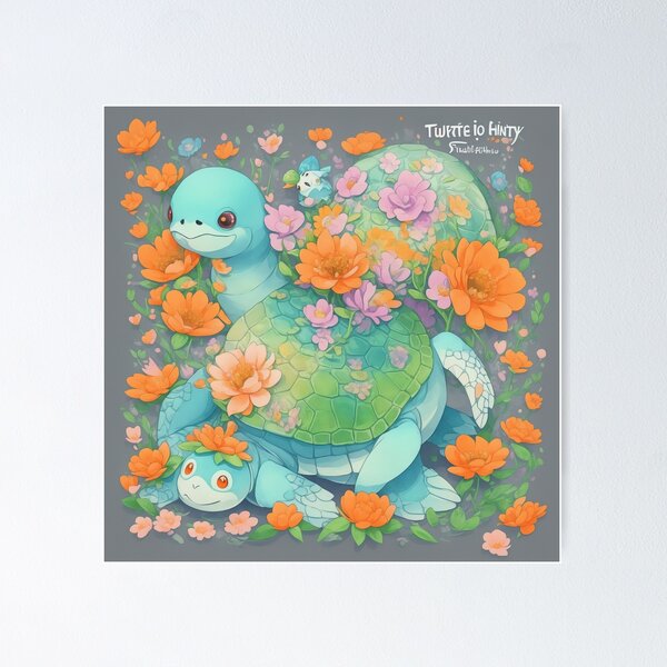 Item preview, Fantasy Turtle Delight: A Quirky and Cute Sticker Print with Retro Aesthetics designed and sold by RedArtG09.