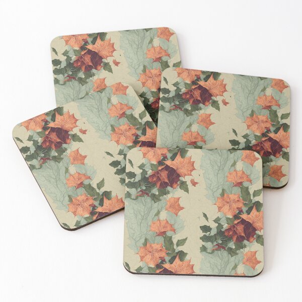 Item preview, Vintage autumn leaves pattern 3 designed and sold by VarnaChitra.