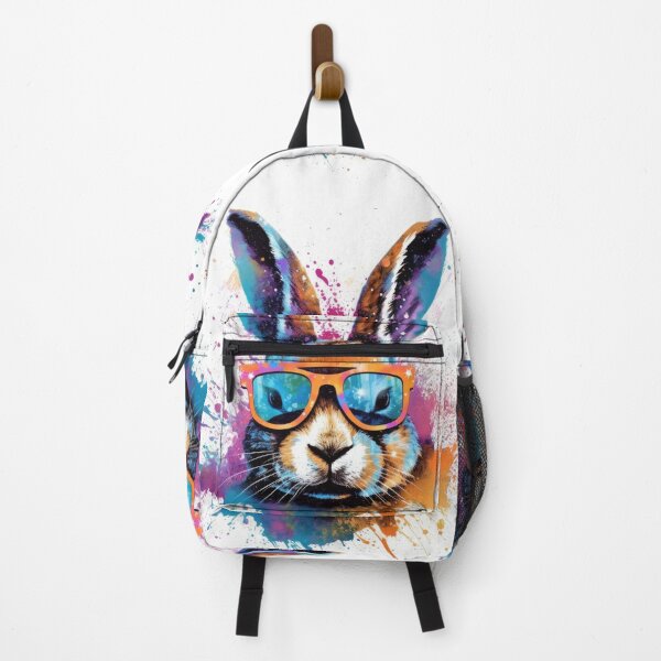 Item preview, Rabbit with glasses color splatter designed and sold by ParallelDust.