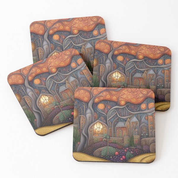 Item preview, Fairytale Woodland Folk Art Cottages designed and sold by EpicFoxArt.