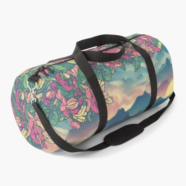 Item preview, Nature's Symphony: A Vibrant T-Shirt Graphic with Sunrise Mountains and Colorful Flowers designed and sold by RedArtG09.