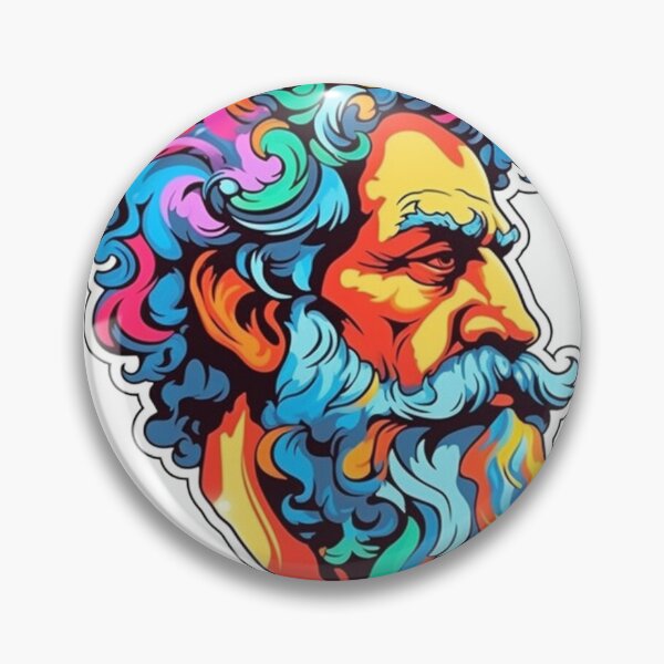 Item preview, Stoic Marcus Aurelius Vibrant Color Sticker: Embrace Resilience in Bold Hues designed and sold by joanwatson45.