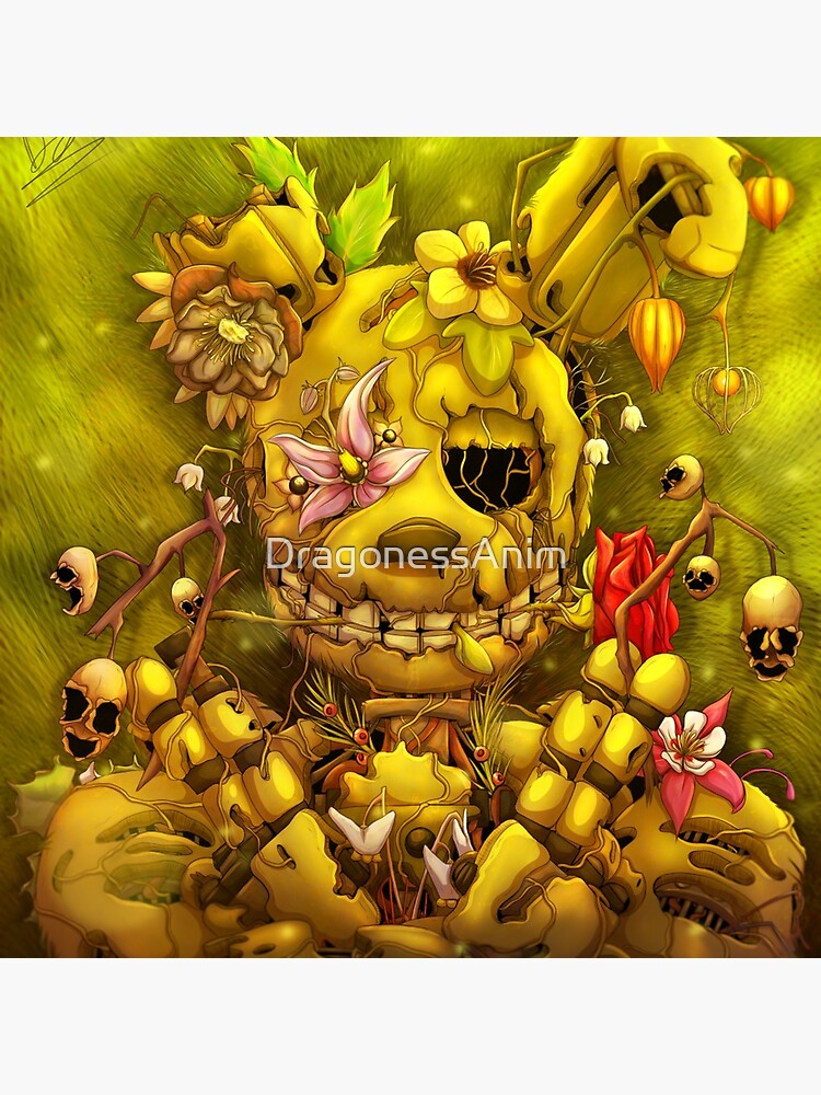 Into the Pit but it's Springtrap REMASTERED Art Board Print for