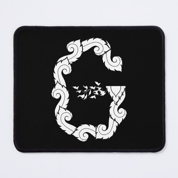 Item preview, White elegant letter G with Thai art elements. designed and sold by KanyaluckArtist.