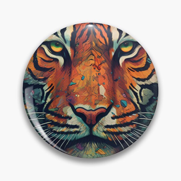 Item preview, psychedelic tiger painting designed and sold by R&B Art and design.